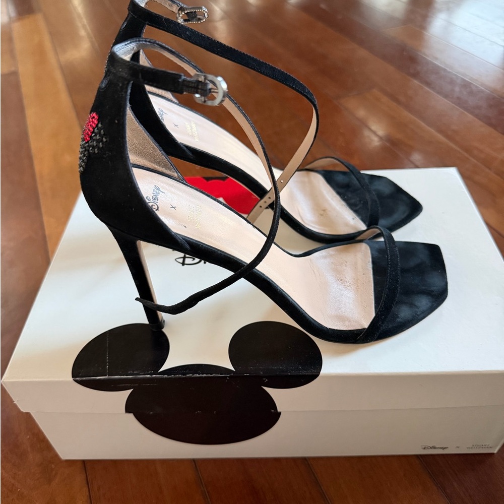 Stuart Weitzman Black Rhinestone Heels - Picture 3 of 6